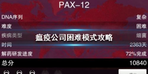 瘟疫公司困难模式玩法攻略 困难模式怎么过
