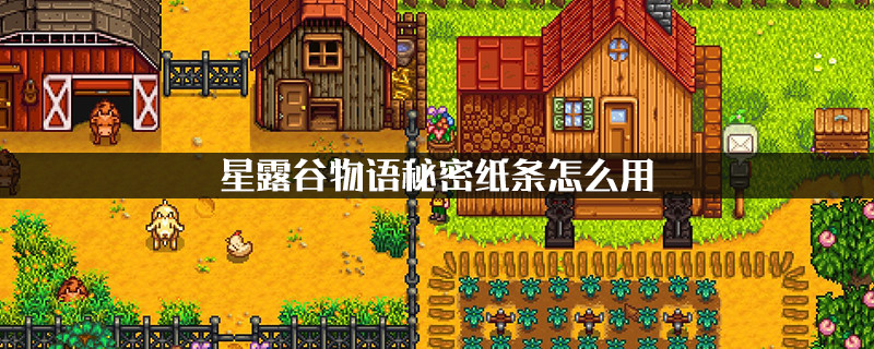星露谷物语秘密纸条怎么用-秘密纸条使用方法介绍