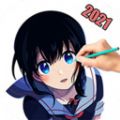 校园动漫少女着色中文汉化版
