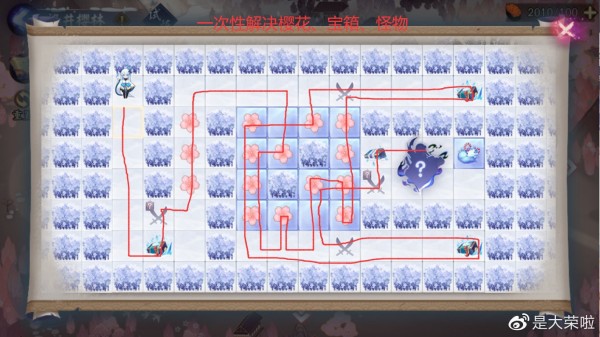 《阴阳师》染井樱林通关路线图文详解