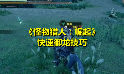 《怪物猎人：崛起》快速御龙技巧