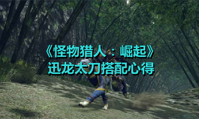 《怪物猎人：崛起》迅龙太刀搭配心得
