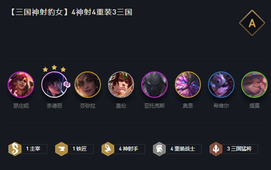 《云顶之弈》11.7版本三国神射重装阵容玩法攻略