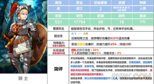 《坎公骑冠剑》骑士强度分析