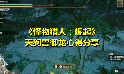 《怪物猎人：崛起》天狗兽御龙心得分享