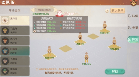 《梦想新大陆》幻乐用什么阵法