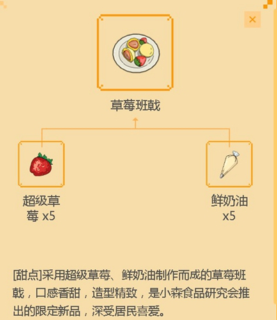 《小森生活》草莓班戟食谱配方