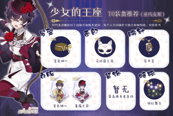 《少女的王座》亚历克斯T0装备推荐