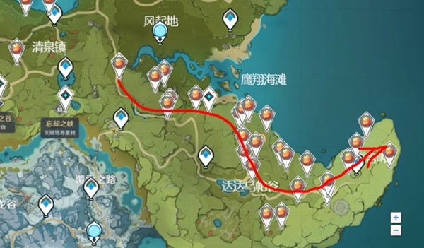 《原神》日落果采集路线介绍 《原神》日落果采集路线介绍
