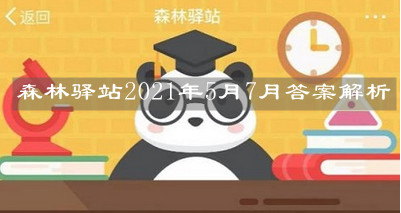 《森林驿站》2021年5月7月答案解析