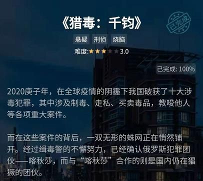 《犯罪大师》猎毒(上)千钧答案介绍