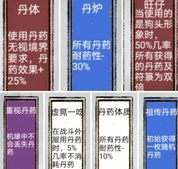 《太公传承》丹药类先天天赋选择攻略