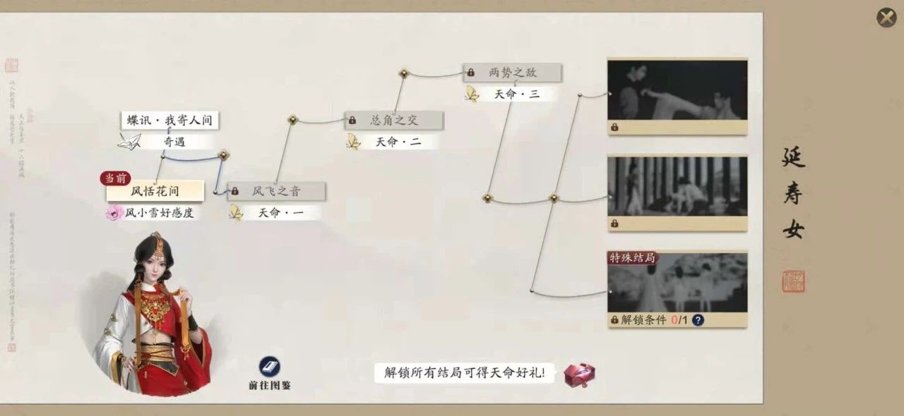 《天涯明月刀》延寿女天命特殊结局如何达成