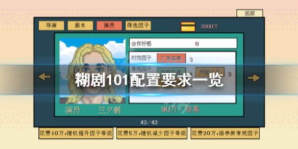 《糊剧101》游戏配置要求是什么？配置要求一览