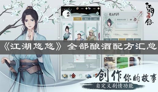 《江湖悠悠》全部酿酒配方汇总