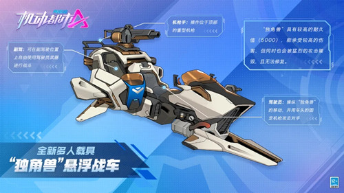 《机动都市阿尔法》独角兽悬浮战车介绍