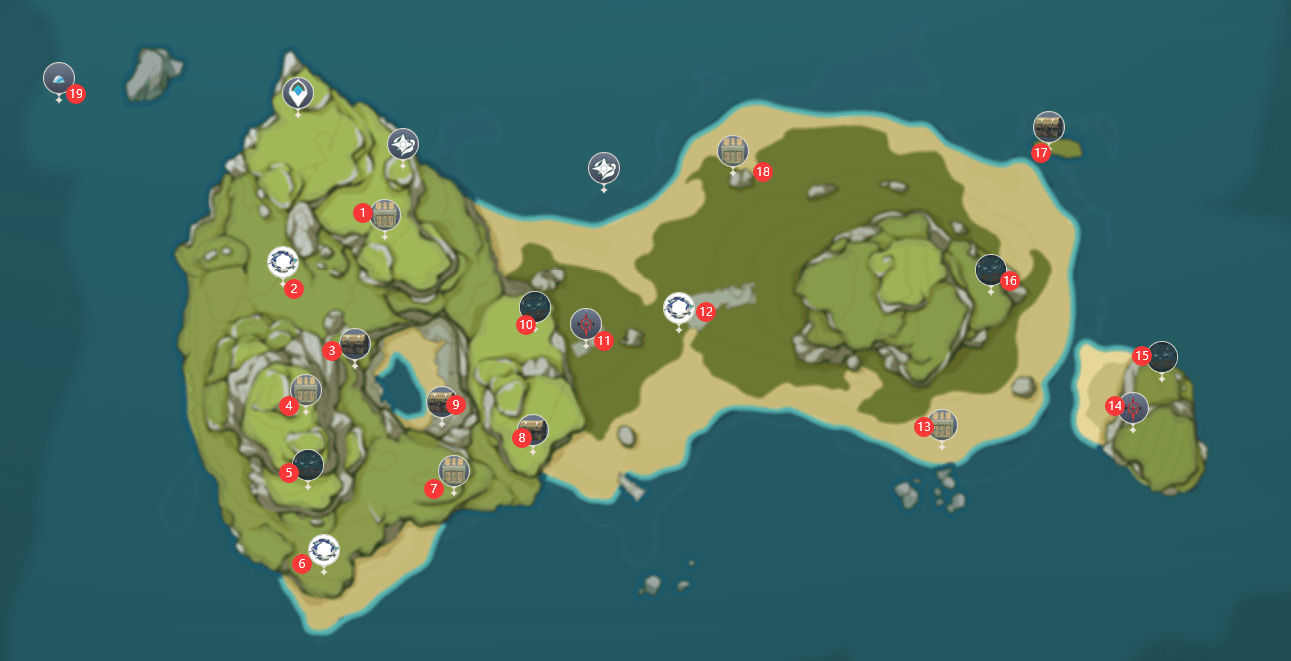 《原神手游》退潮后危危岛宝箱位置介绍