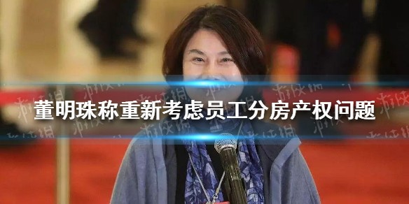 董明珠称重新考虑员工分房产权问题