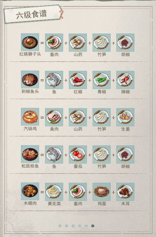 《江湖悠悠》6级菜食谱解锁介绍 《江湖悠悠》6级菜食谱解锁介绍