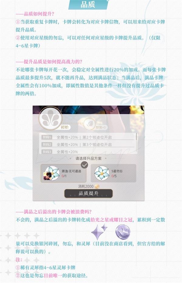 《光与夜之恋》卡牌品质提升攻略