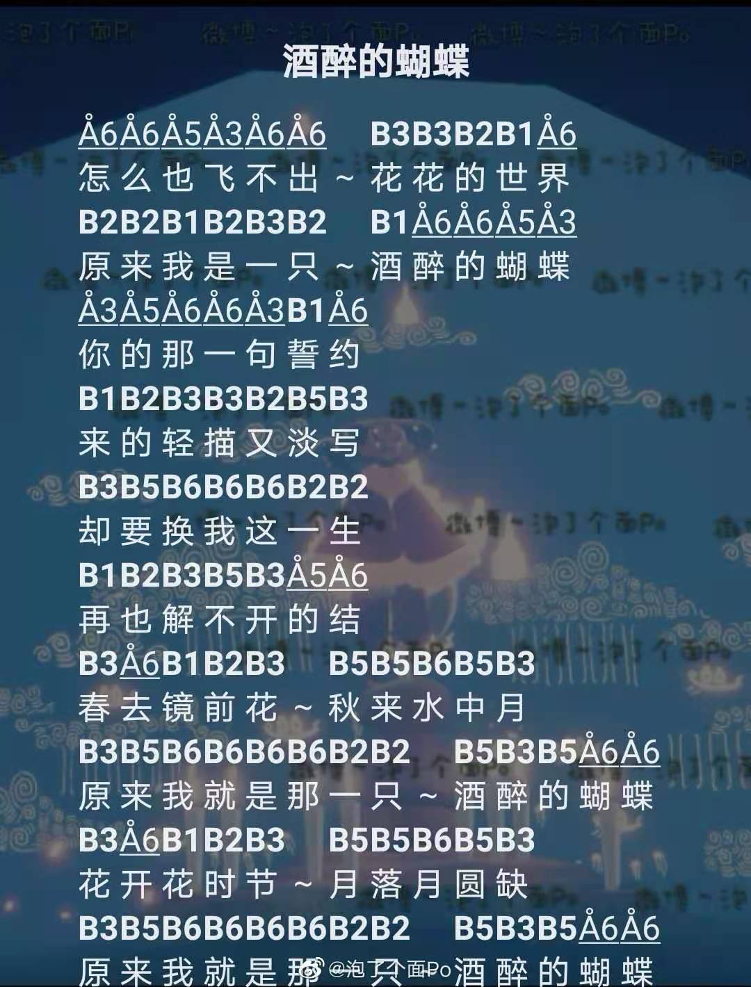 《摩尔庄园手游》钢琴谱酒醉的蝴蝶解析