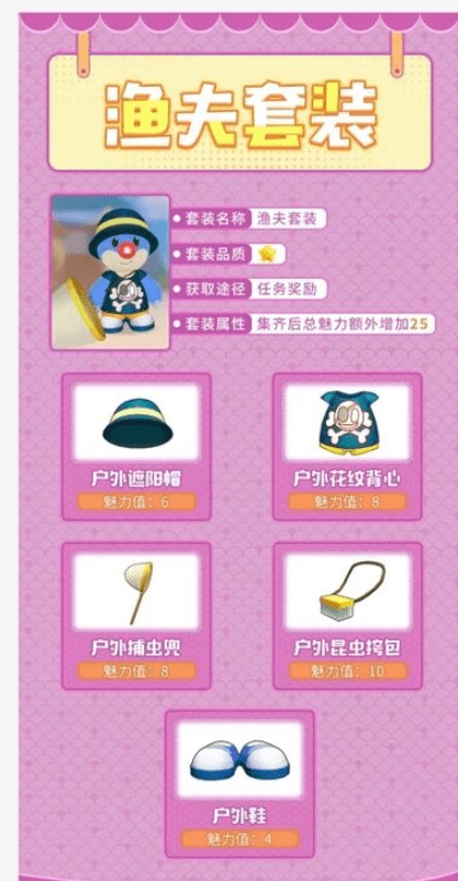 《摩尔庄园》手游渔夫套装获取途径
