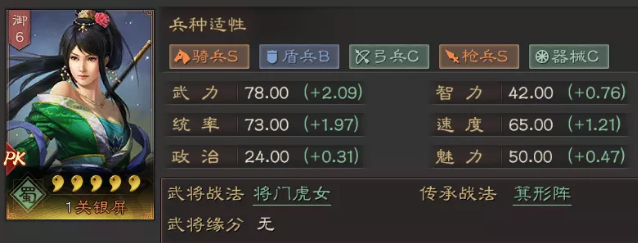 《三国志战略版》关银屏武将简介