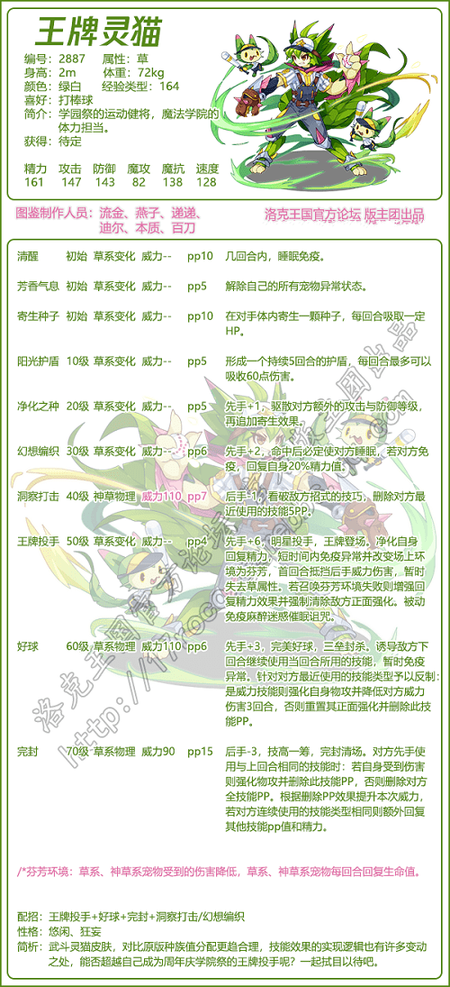洛克王国王牌灵猫性格
