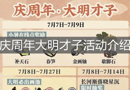 《江南百景图》庆周年大明才子活动介绍