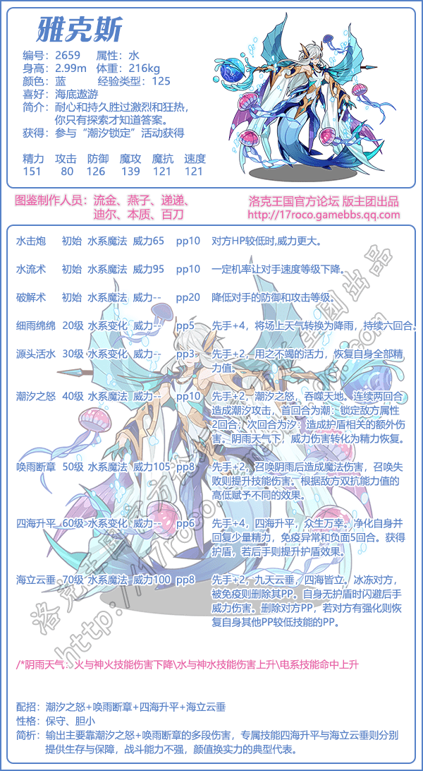 《洛克王国》雅克斯技能图鉴