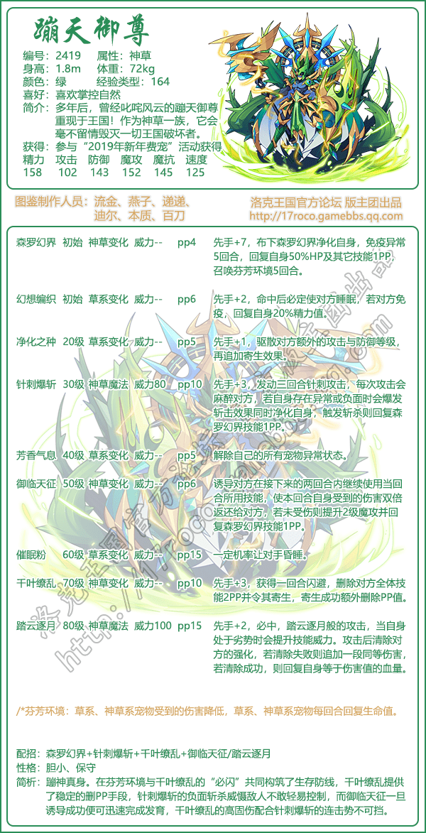 《洛克王国》蹦天御尊技能图鉴