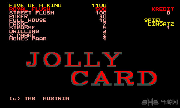 快乐纸牌(Jolly Card)澳洲街机版