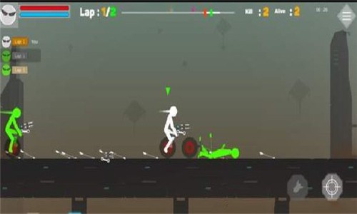 火柴人玩偶快乐的轮子