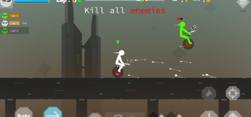 火柴人布偶快乐车轮