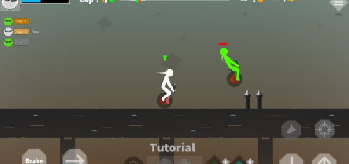 火柴人布偶快乐车轮