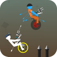 火柴人布偶快乐车轮