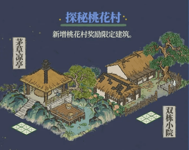《江南百景图》新增桃花村奖励限定建筑介绍