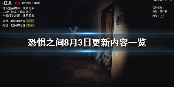 《恐惧之间》8月3日更新了什么？8月3日更新内容一览