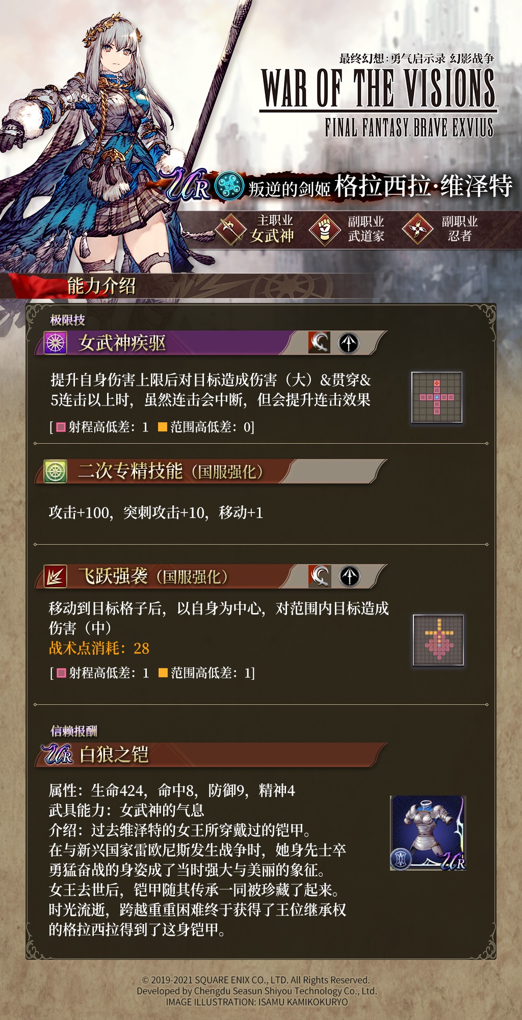 《FFBE幻影战争》格拉西拉维泽特技能解析