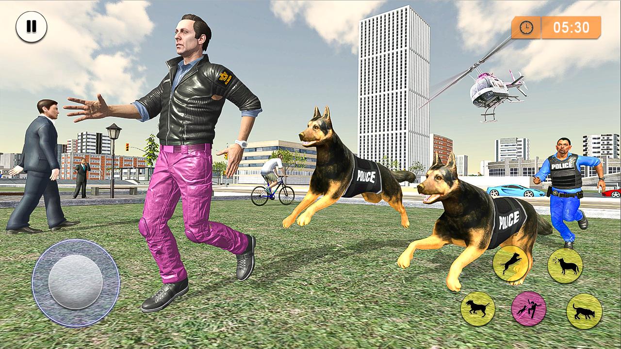 美国警察安全犬犯罪追逐