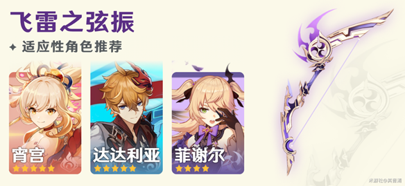《原神》飞雷之弦适应性角色推荐