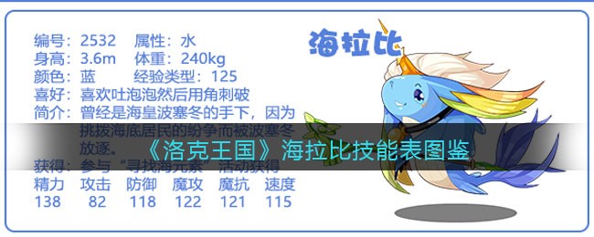《洛克王国》海拉比技能表图鉴