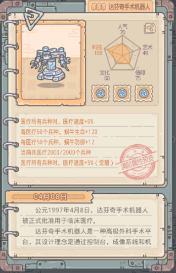 《最强蜗牛》达芬奇手术机器人获取攻略