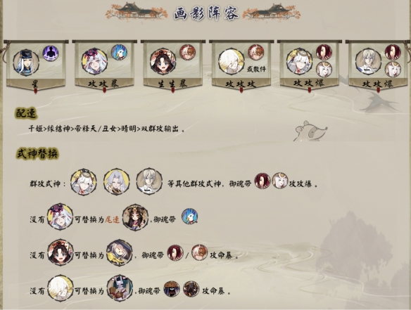 《阴阳师》SP花鸟卷活动阵容第一天分享