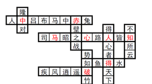 三国志幻想大陆填字游戏第二章答案