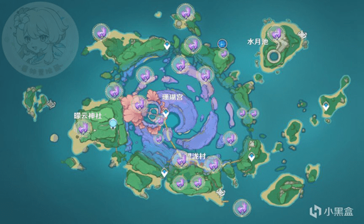 《原神》2.1海祇岛/清籁岛雷神瞳分布位置大全