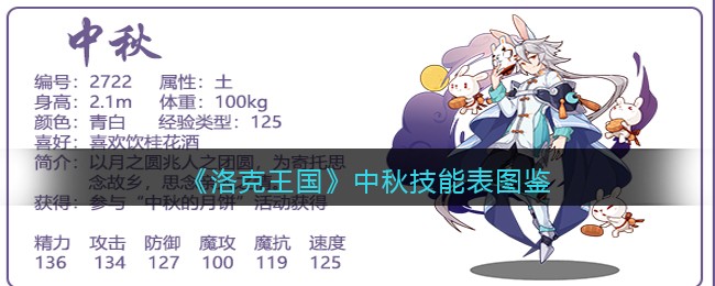 《洛克王国》中秋技能表图鉴