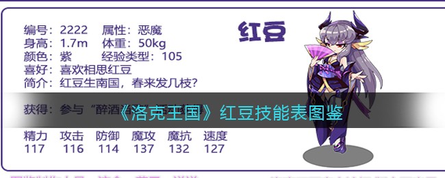 《洛克王国》红豆技能表图鉴