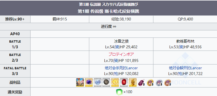 《fgo》无限池90+传说级副本速刷攻略