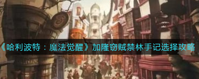 《哈利波特：魔法觉醒》加隆窃贼禁林手记选择攻略